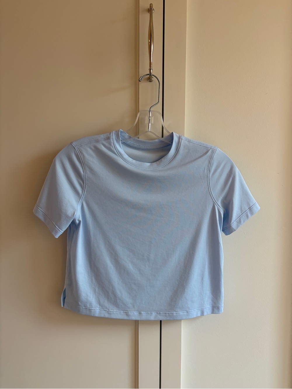 lululemon Pale Blue Short Sleeve Crewneck